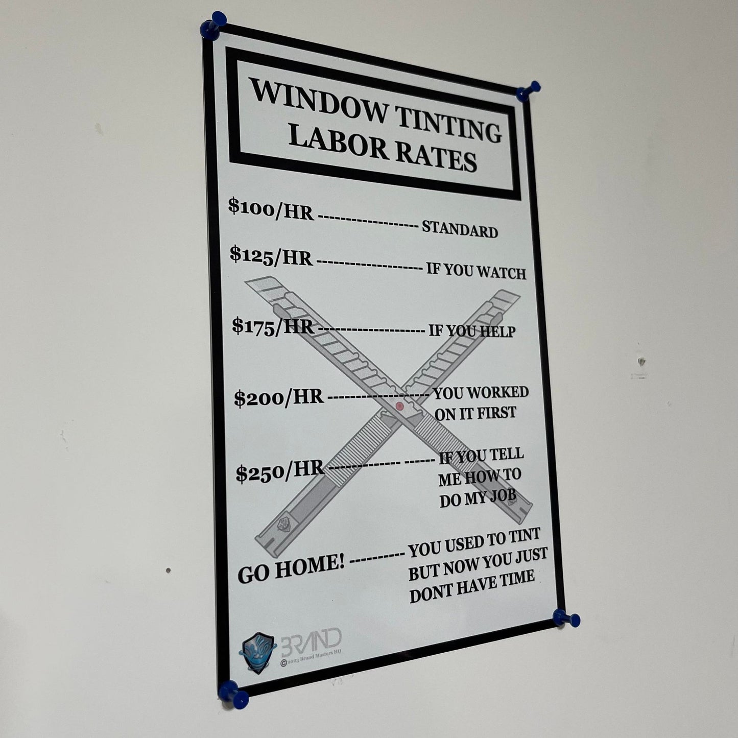 Custom Printed Wall Mount Metal Sign