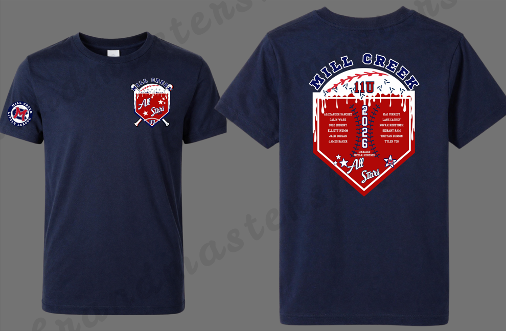 Mill Creek Baseball 11U All Stars T-Shirt