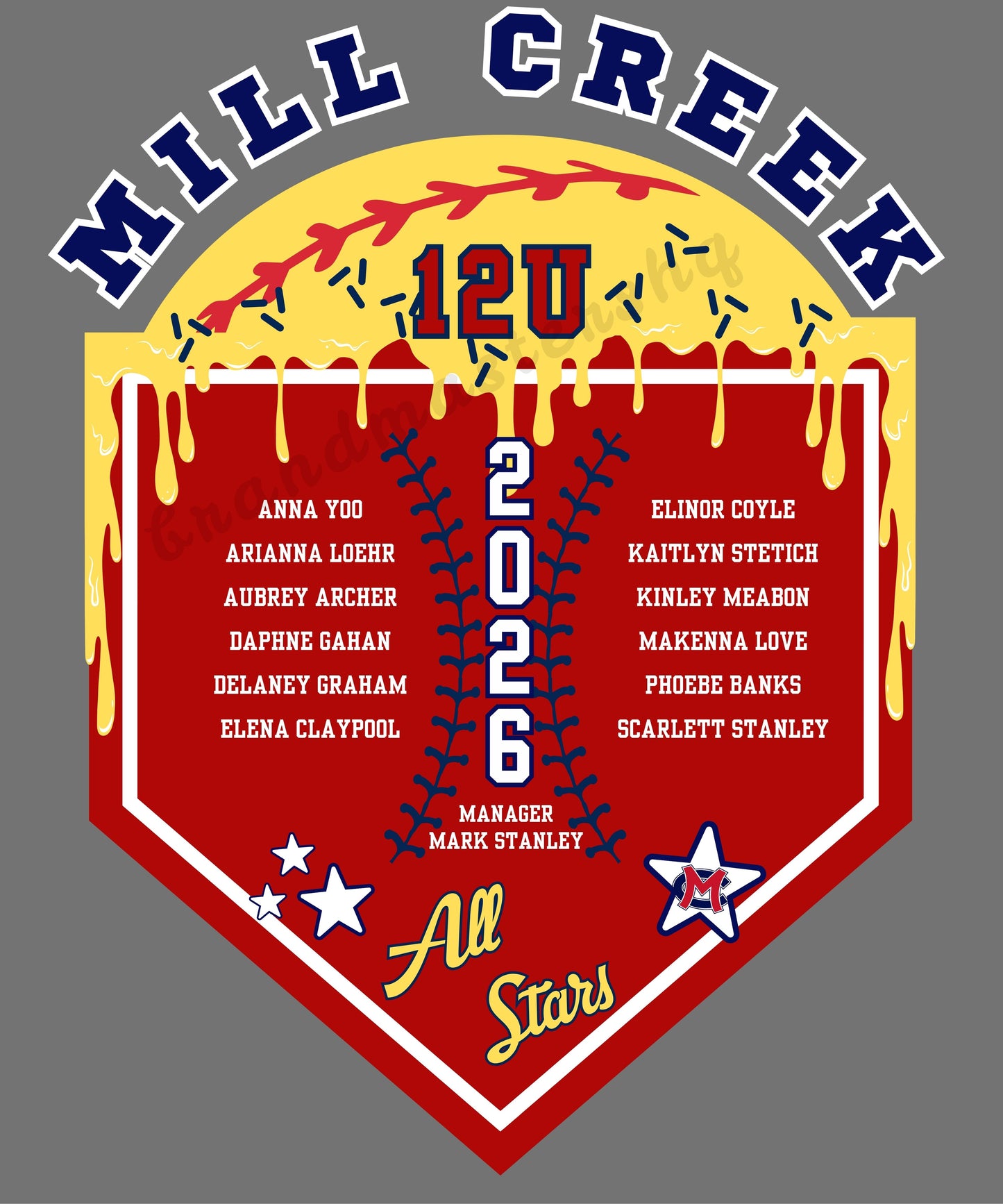 Mill Creek Softball 12UAll Stars T-Shirt