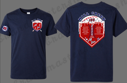 Mill Creek Baseball 10U All Stars T-Shirt