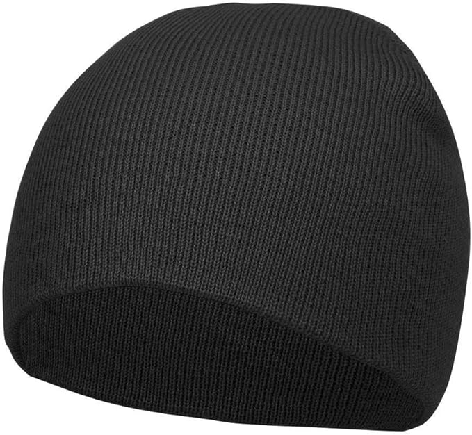 Custom Logo Printed 100% Acrylic Beanie Short Cap without cuff